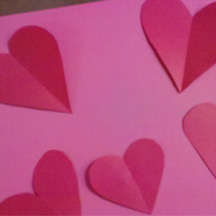 Make paper hearts